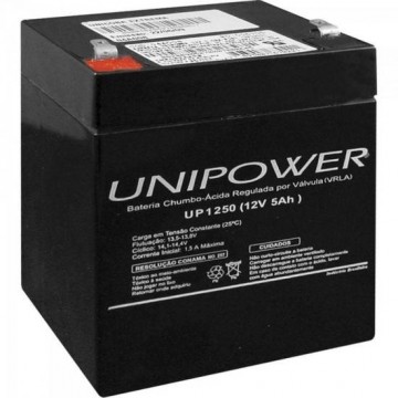 Bateria Selada 12V 5AH UP1250 Preta UNIPOWER
