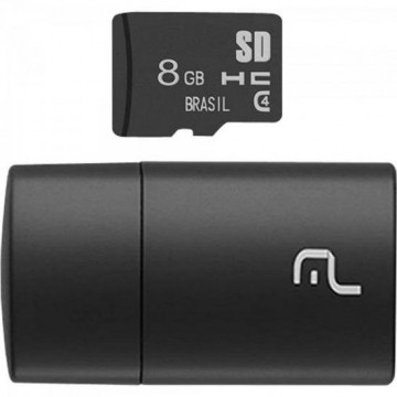 Leitor USB com Cartao SD 8GB MULTILASER