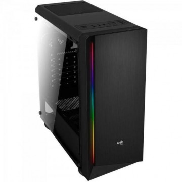 Gabinete Gamer Mid Tower RGB Rift Preto Vidro Temperado AEROCOOL