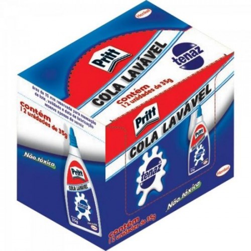 Cola Líquida 35g Tenaz Caixa com 12 Unidades Branca PRITT - CX / 12