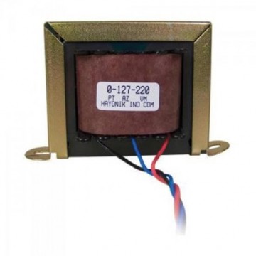 Transformador 12VAC 127/220VAC 600mA 12/1S HAYONIK